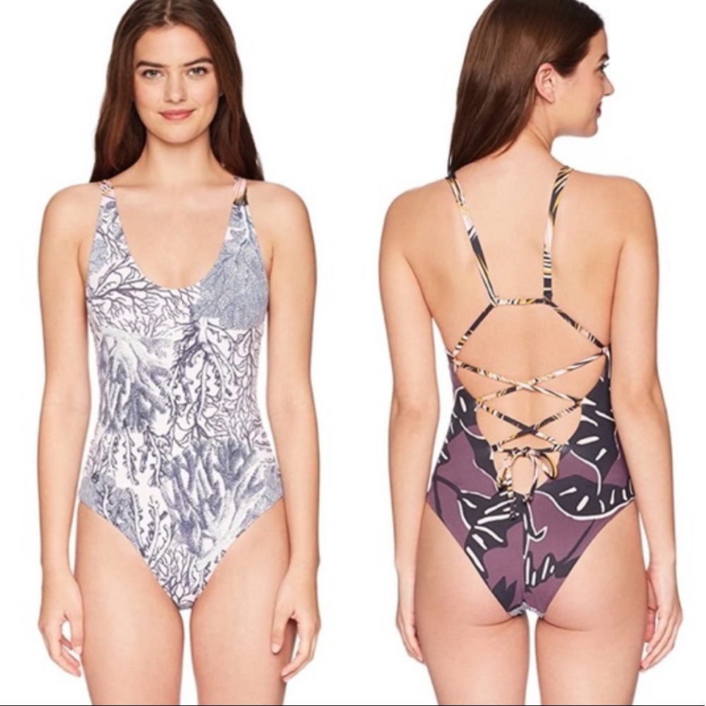 Maaji Terquito Beach One Piece Reversible Swim Suit Size Medium